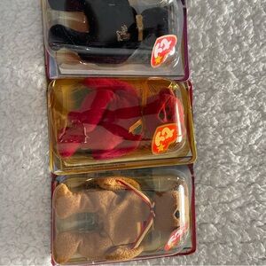 Ty Beanie Babies Set - Black, Red, and Brown